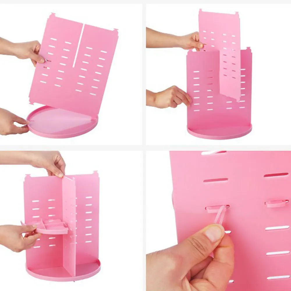

Fashion Desktop Rotating Cosmetics Storage Box Shelf Dressing Table Skin Care Finishing Rack
