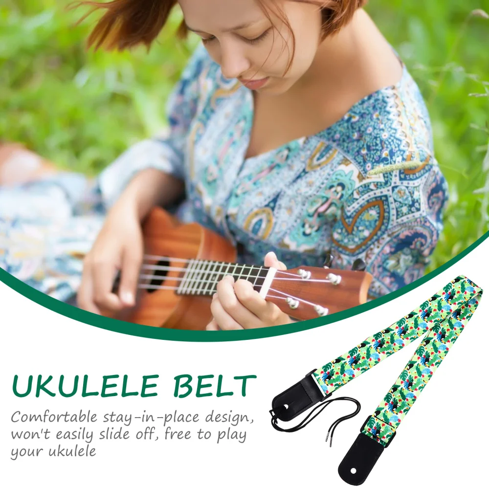 

Ukulele Shoulder Strap Hawaiian Style Adjustable Ukulele Belt Sling Supplies