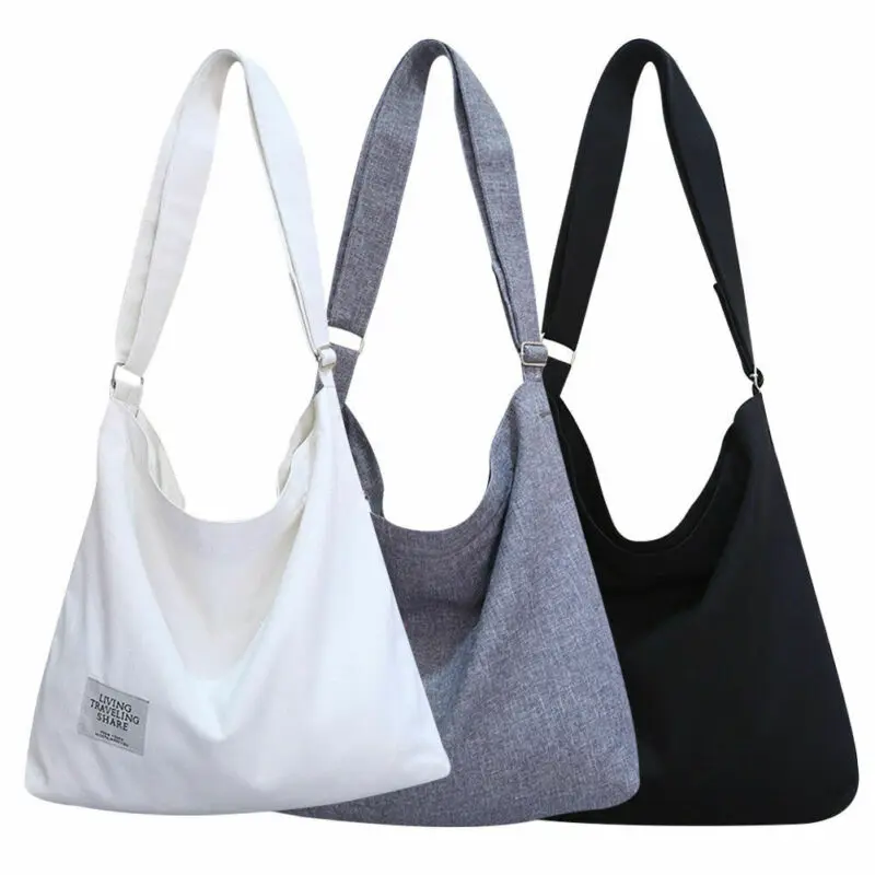 

Women's Large Canvas Bag Reusable Shopping Soild Extra Large Tote Handbags Environmental Shopper Shoulder Bags For Girl Handbags