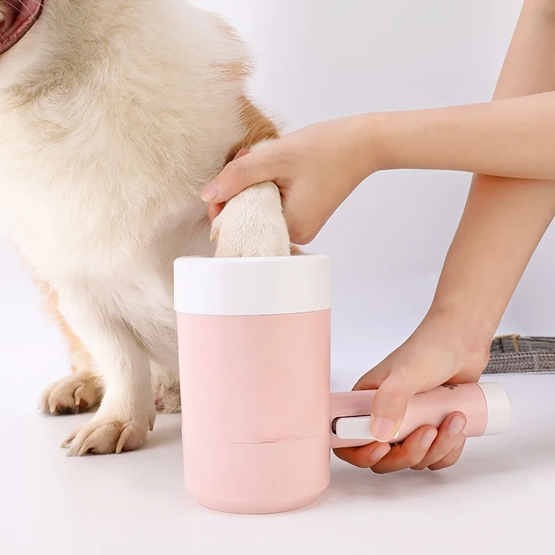 

2021 dog foot washing artifact cat dog foot cleaning cup claw cleaning scratch free automatic foot washing device pet foot
