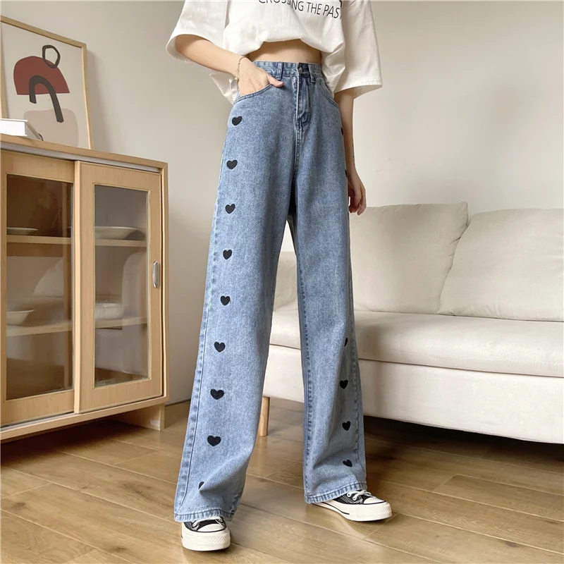 2021 Design Love Jeans Women Straight Rac | Женская одежда