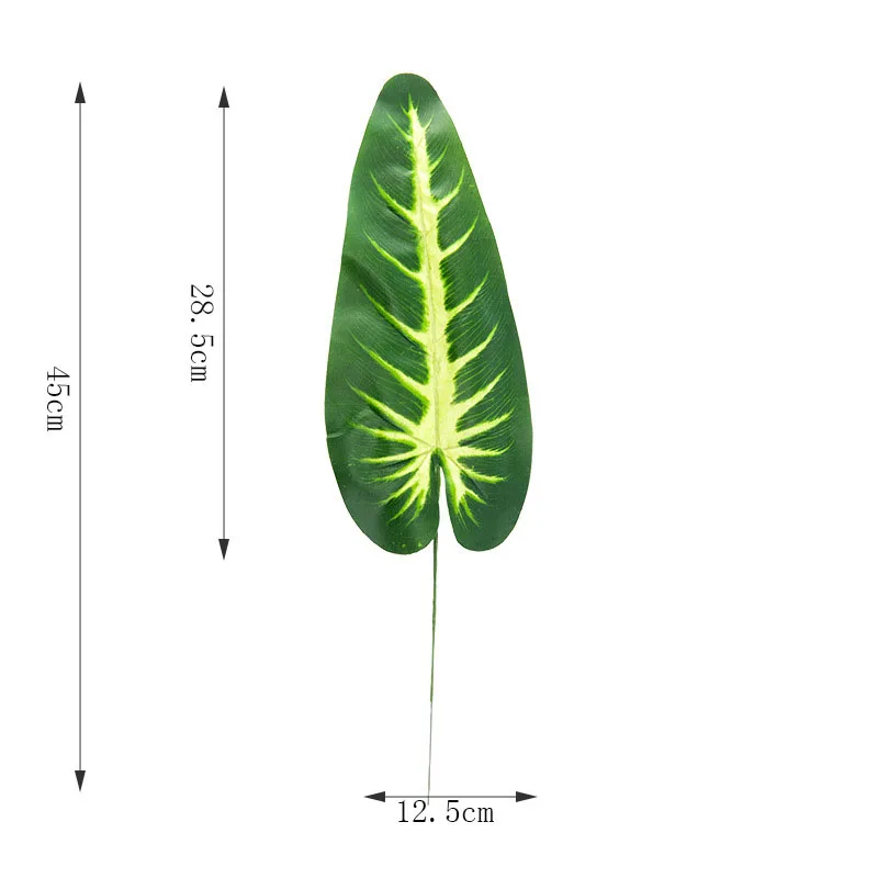 Цельные пластиковые искусственные растения monstera, тропические листья пальмы, украшения для дома и сада, аксессуары для фотосъемки - Цвет: Xiang Er Ye