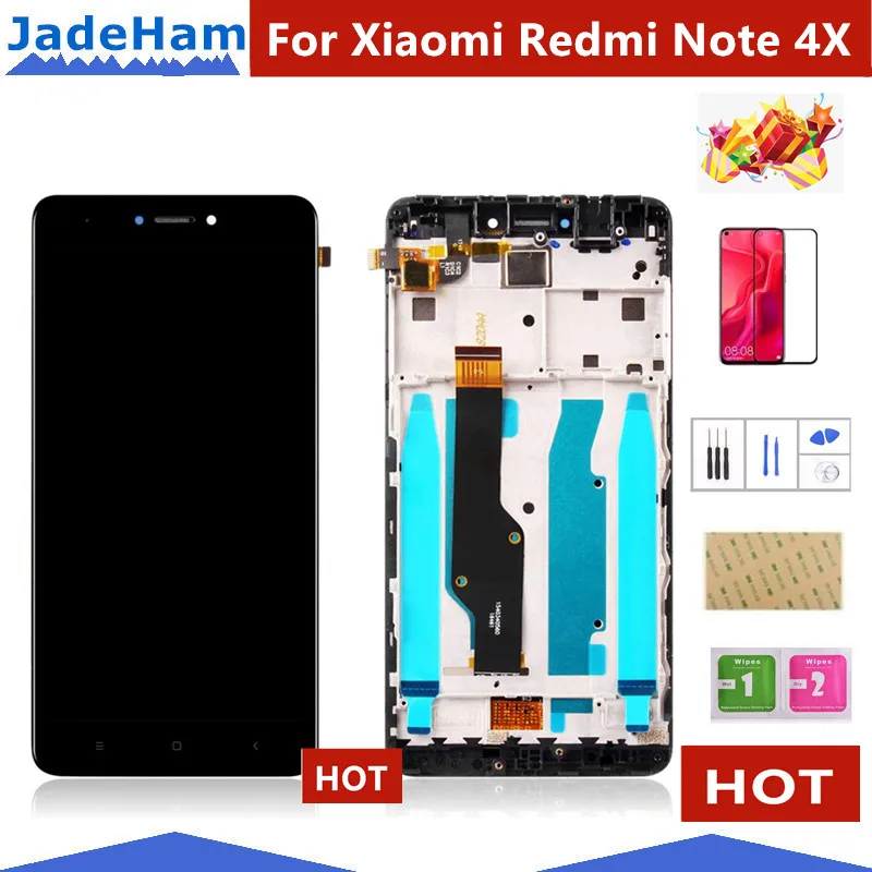 ЖК дисплей с рамкой для Xiaomi Redmi Note 4X глобальная версия дисплея только Snapdragon