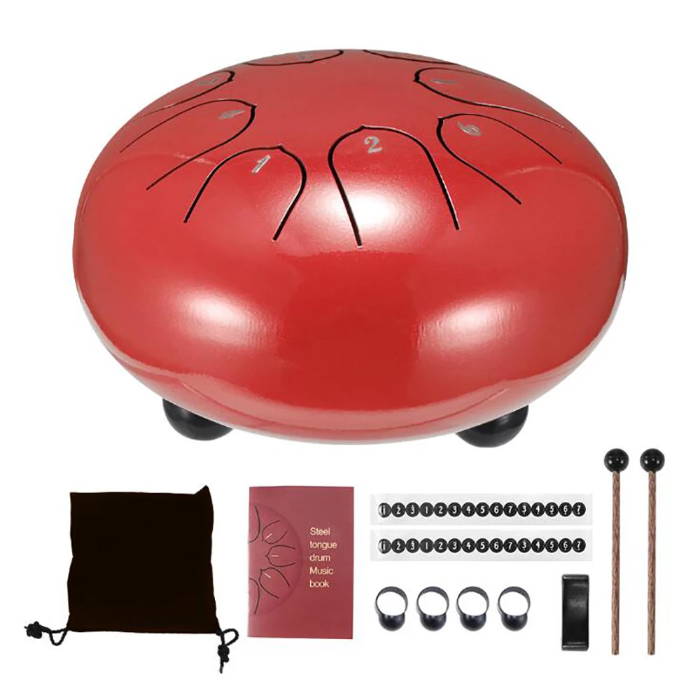 Шестидюймовый язычковый барабан 8 мелодий стальной ручной с барабаном клещи