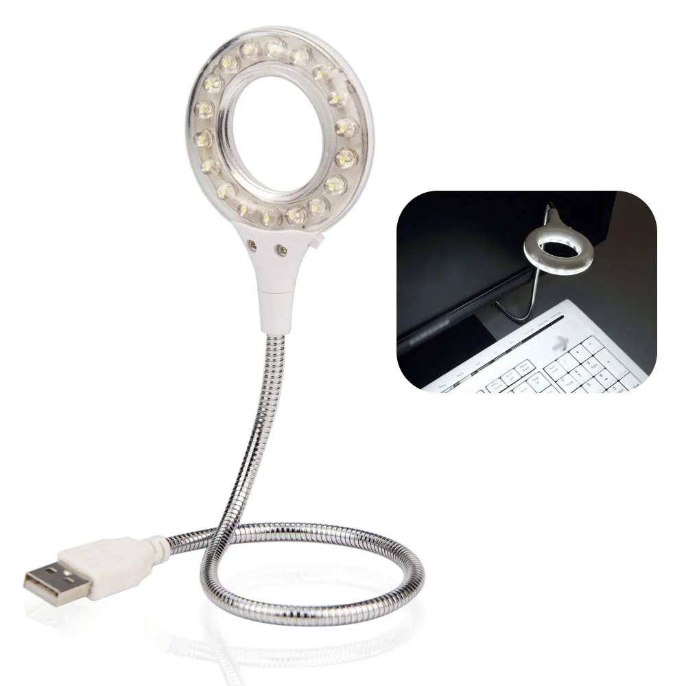 

10 PCS/LOT Freely Bent Hose LED USB Light Ring White LED Ring Lamp for Biological Microscope Digital Eyepiece Illumination