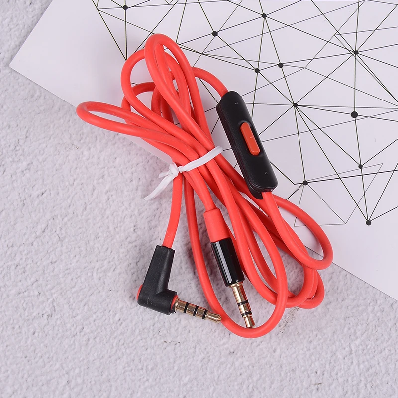

Audio Replacement Cable Inline Remote Mic Microphone Headset For Headphones