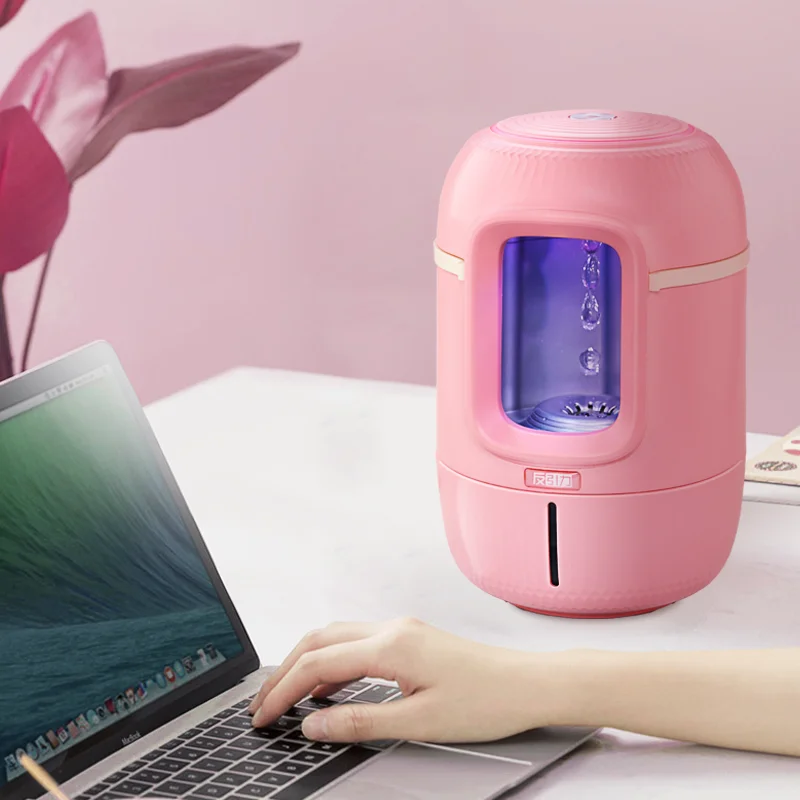 

Air Purifier with Anti-Gravity Time Water Droplet Hourglass Filterless Air Purifier