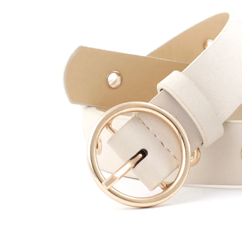 Металлический ремень с дырками для женщин и девочек качественный из