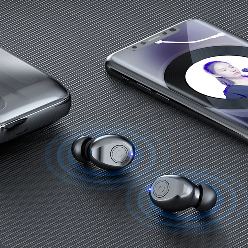 Беспроводные наушники Bluetooth 5,0 F9 TWS, беспроводные Bluetooth наушники, светодиодный дисплей, 2000 мАч, внешний аккумулятор, игровая гарнитура с микрофоном