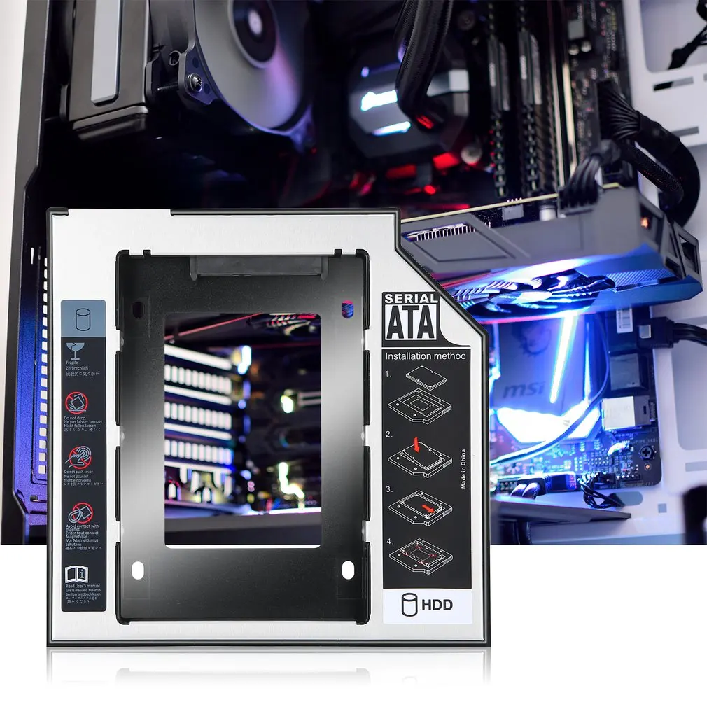 Универсальный 2 5 2nd 9 мм Ssd Hd SATA жесткий диск HDD Caddy адаптер отсек для Cd Dvd Rom