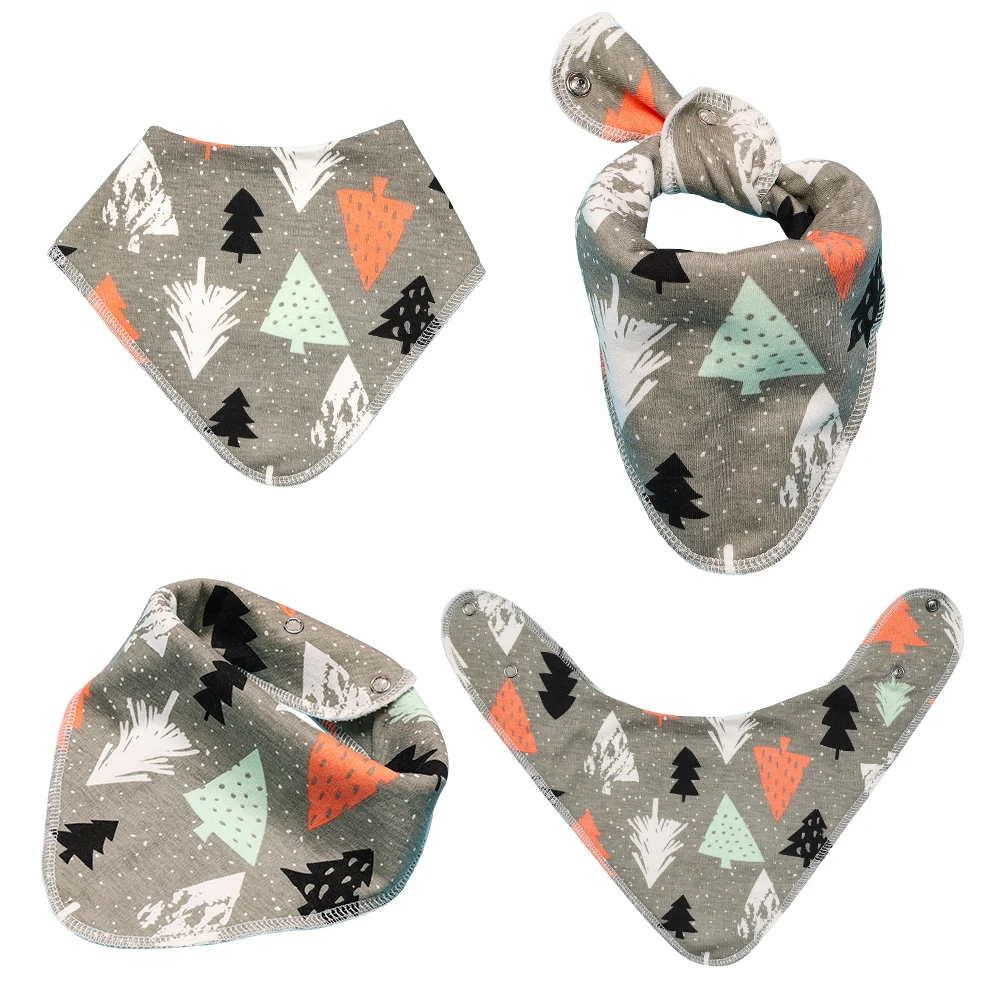 Детские нагрудники треугольный шарф с мультяшным принтом слюнявчик полотенце