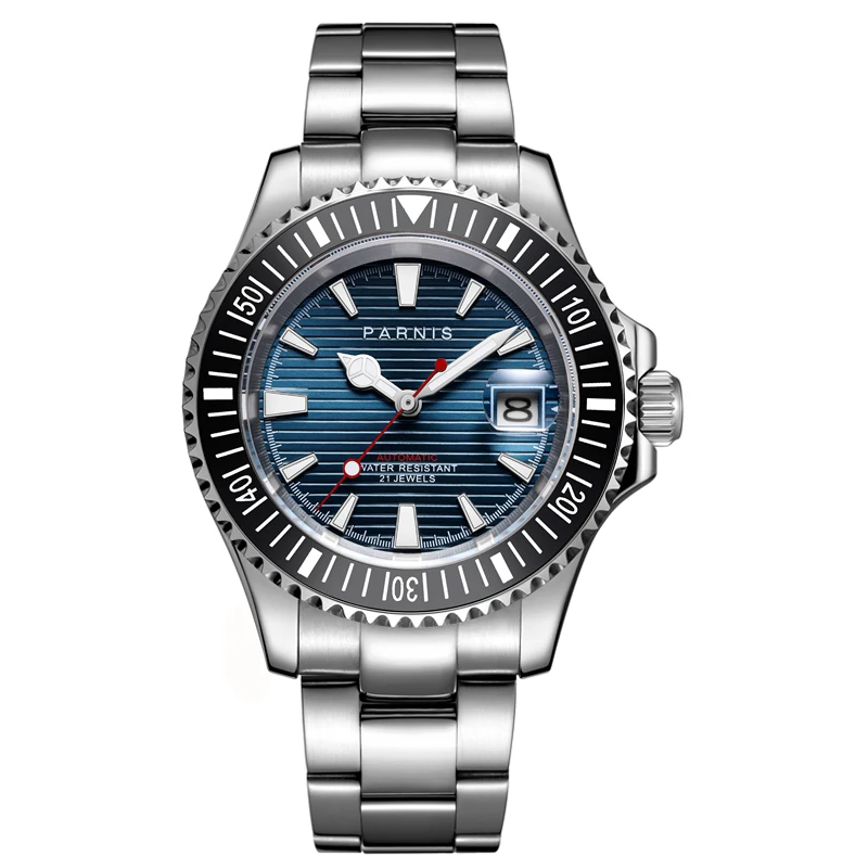 

New Parnis 40mm Automatic Mechanical Watches Men 21 Jewel Miyota 8215 Sapphire Crystal Men's Waterproof Watch Relogio Masculino