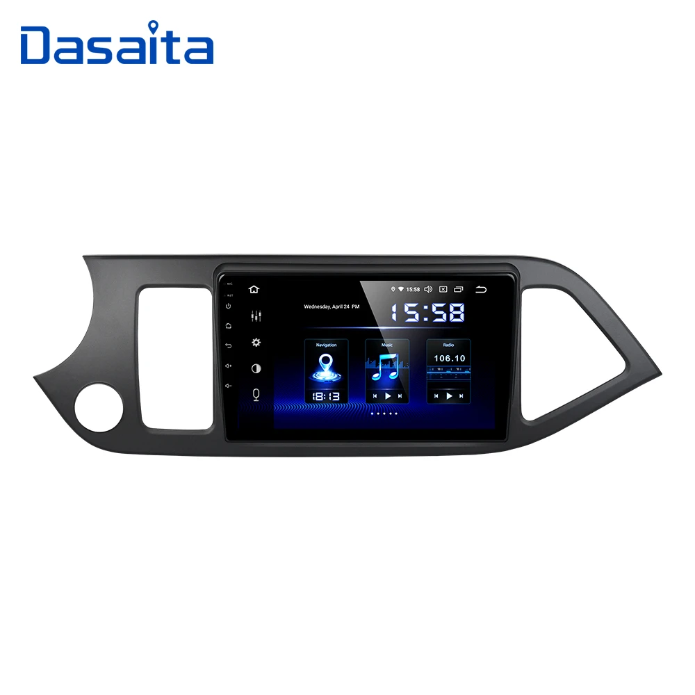 Dasaita 9 &quotIPS Android 10 Автомобильный мультимедийный 1din для Kia Morning 2011 2012 2013 2014 2015 радио GPS