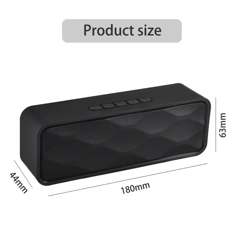 

Tabletop Bluetooth Speaker Portable Wireless Sound Box ABS HiFi Stereo Handsfree Call USB Bass Speakers Support TF USB