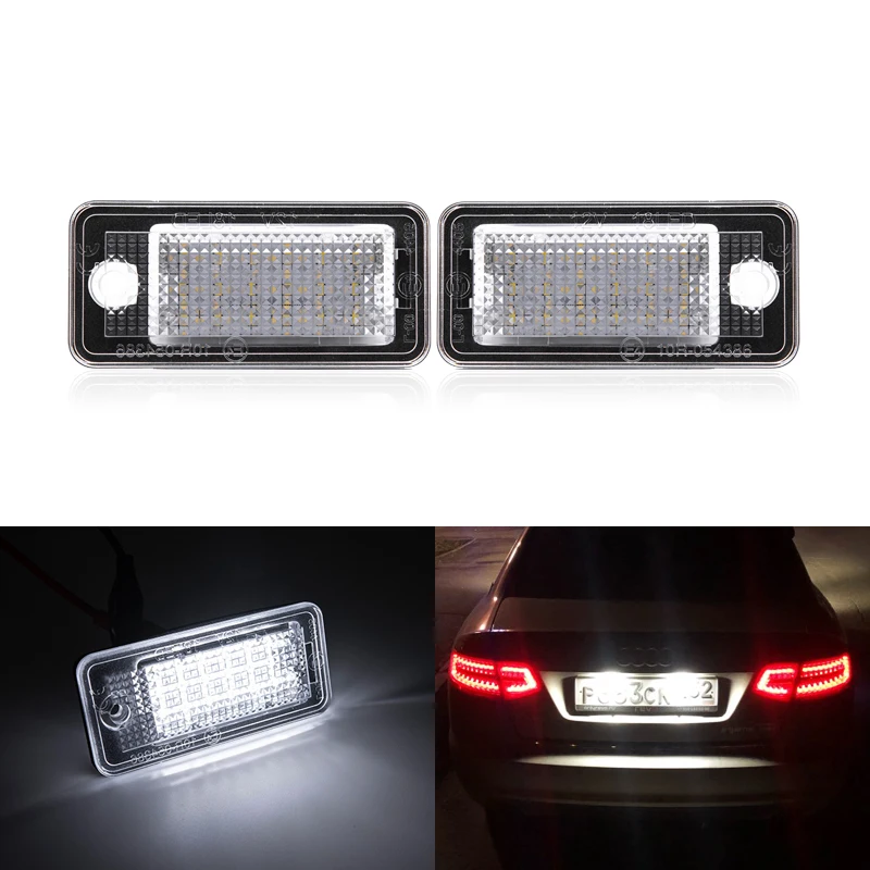Для Audi A3 8P A4 S4 B6 B7 A6 4F A8 8E 4H Q7 светодиодная подсветка номерного знака Canbus