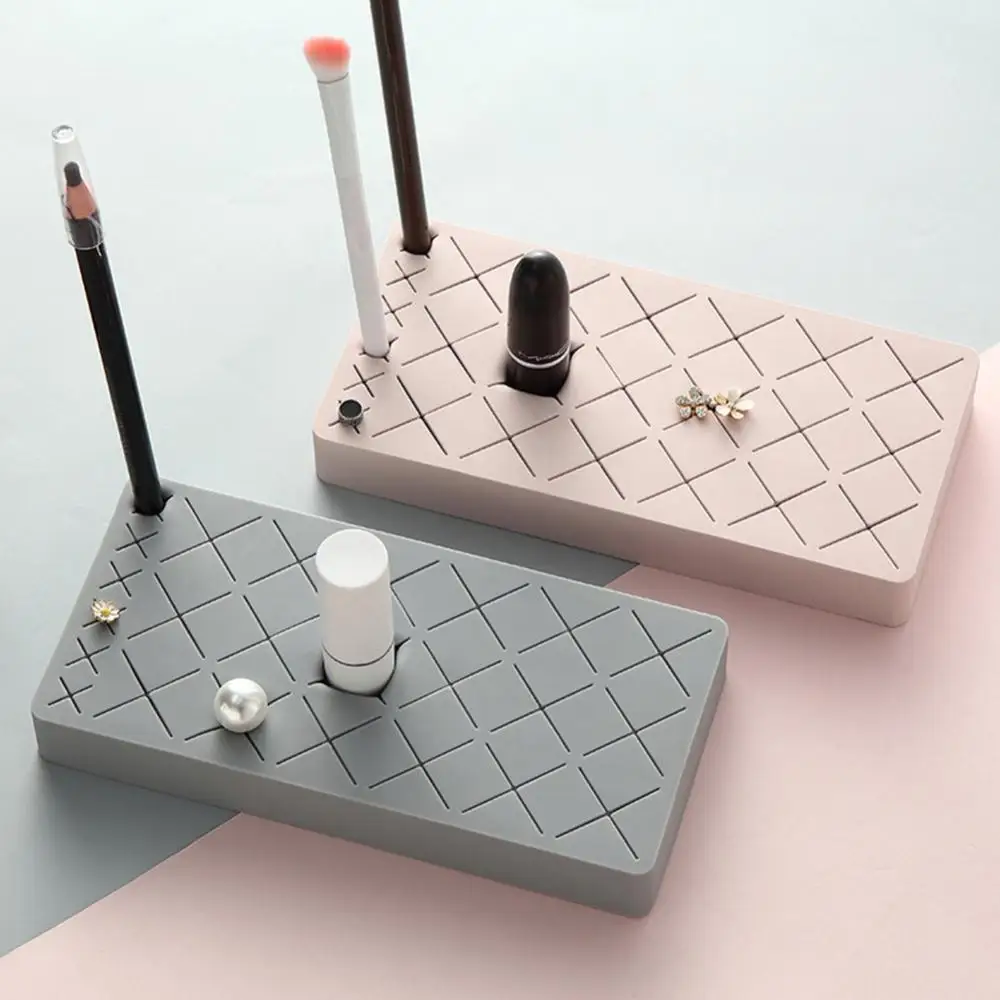 

18-Grid Silicone Lipstick Storage Rack Cosmetics Holder Display Stand Organizer