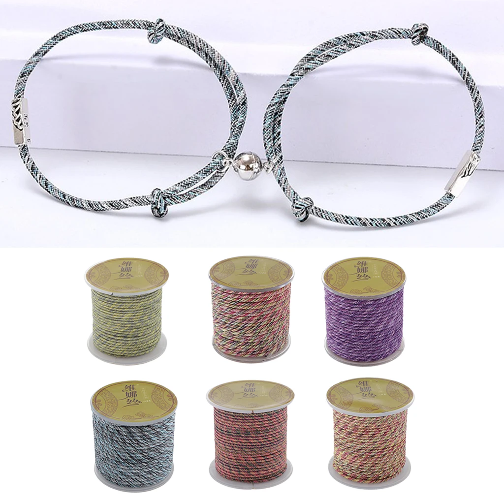 

8m Colorful Polyester Twine Cord Braided Macrame Bracelet Thread DIY Jewelry