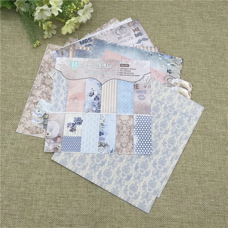 24 sheets 6&quotX6&quotThe Lovely You Me Pattern Creative Scrapbooking paper pack handmade craft Background pad | Дом и сад