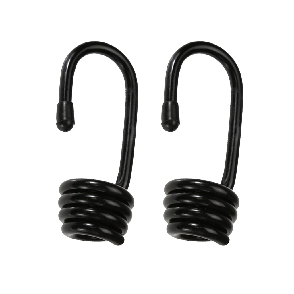 

2 Pieces Plastic Coated Steel Wire Hooks For Shock Cord Bungee Rope End
