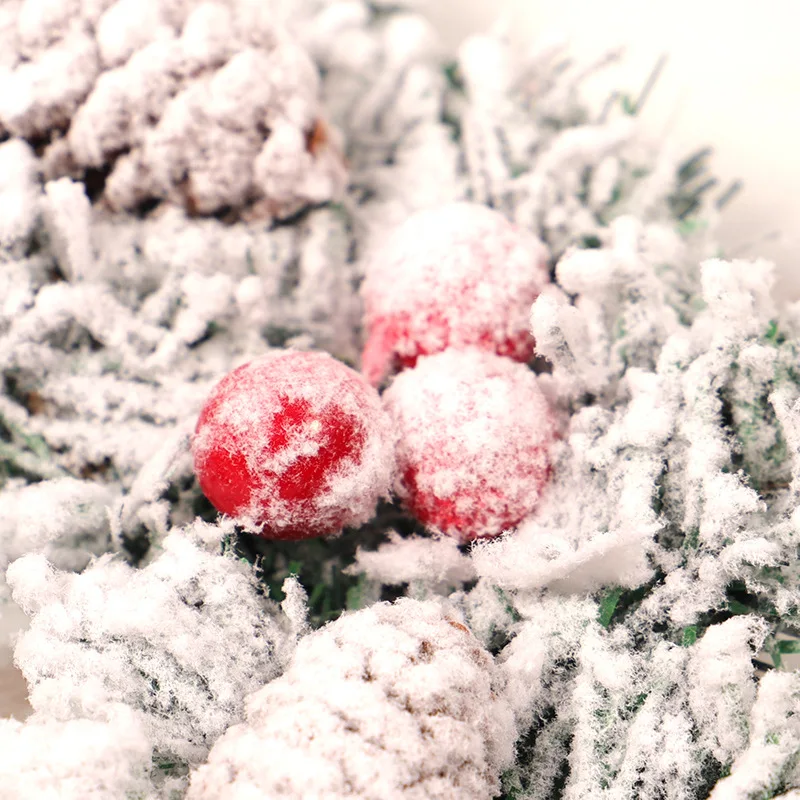 

Christmas Decoration Wreath Flocking Pine Snow Spray PVC Decorative Pendant Home Window Holiday Props B88