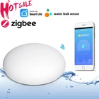 Датчик утечки воды ZigBee, Wi-Fi, совместим с приложением ZigBee Smart  Smart Life