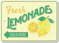 fresh lemonade sign lemon decor lemonade decor aluminum sign aluminum metal sign 12x16 inches