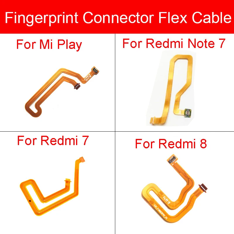 Сканер датчика отпечатков пальцев с сенсорным ID подключением для Xiaomi Redmi Mi Note 7 8