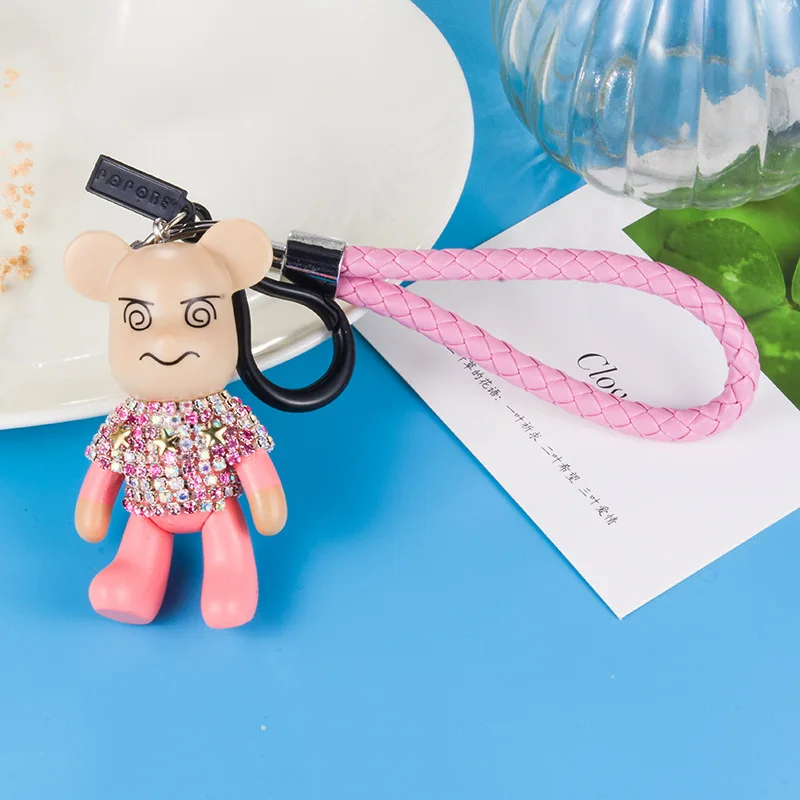 Высококлассный креативный брелок-Мишка со стразами брелок для автомобиля сумки