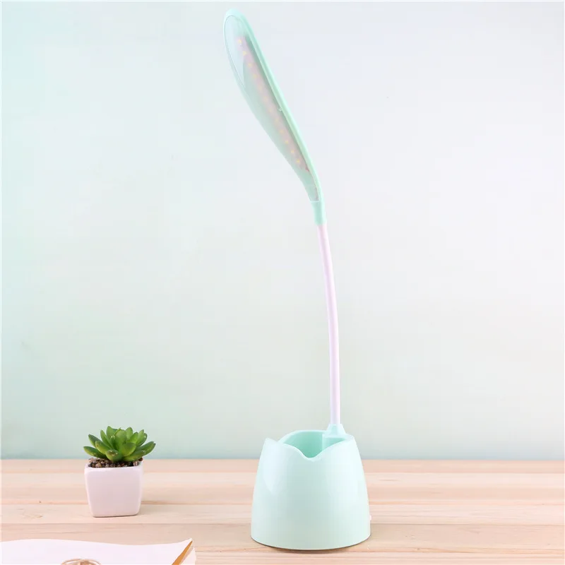 USB Rechargeable LED Desks Lamp eyes protection lamp Pen-container table night light for study gift | Освещение