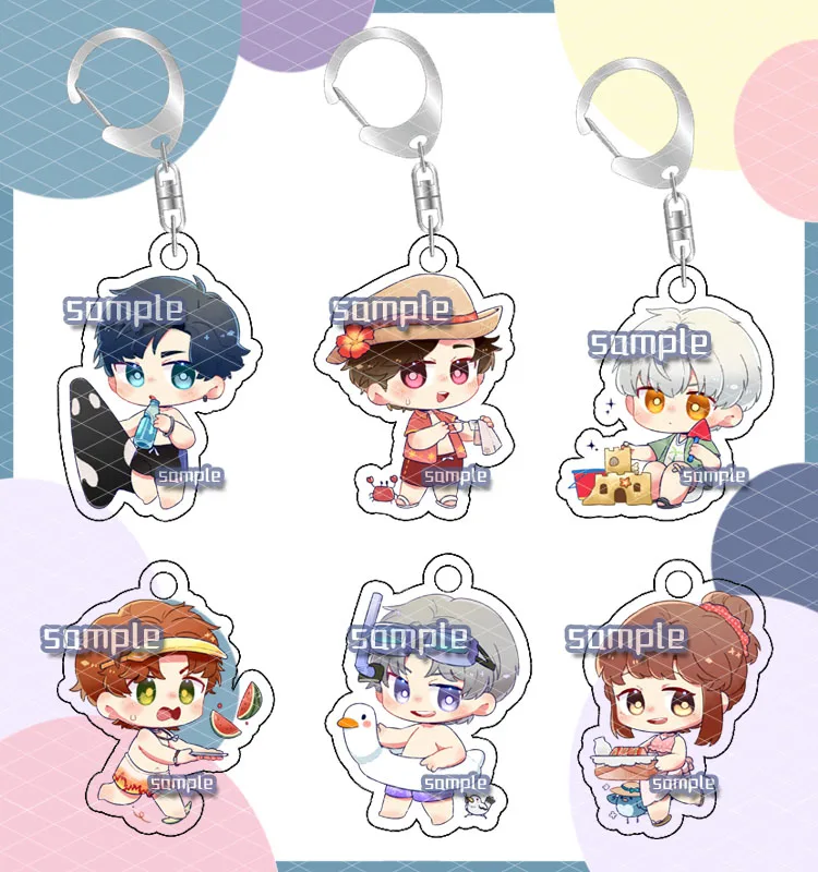 

Anime Light and Night Beach Ver. Keychain Cosplay Acrylic Figure Keyring 9232 Kids Collection Toy