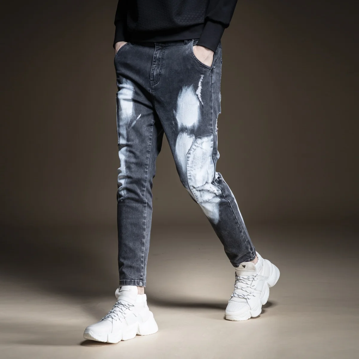 

Jean Special Offer Fake Designer Clothes Pinli Brand 2019 Winter New Men's Fit Small Feet Water Wash Denim Pants B194316195
