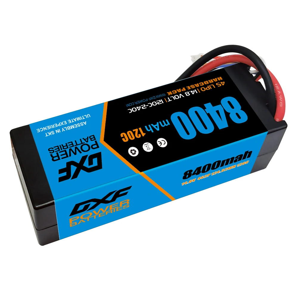 DXF Футляр Чехол Lipo Батарея 4S 8400 мА/ч 14 8 V 120C/240C деканов/XT60/XT90/EC5/XT150 разъем для 1/8 1/10