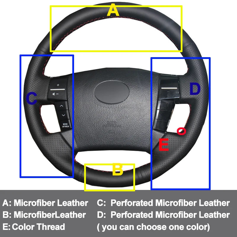Автомобильный чехол на руль для Toyota Reiz Mark X 2005-2009 Volant Funda Volante Оплетка 2006 2007 2008 |
