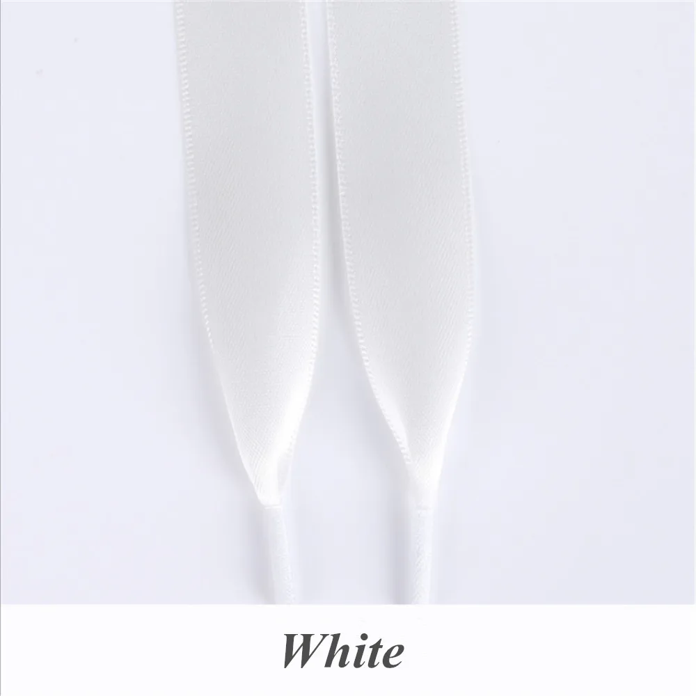 White 1 пара 80 см-160 см шелковые ленты полиэфирные шнурки для ботинок плоские шнурки обуви кроссовки спортивная обувь кружева Прямая 30 цветов - Цвет: White