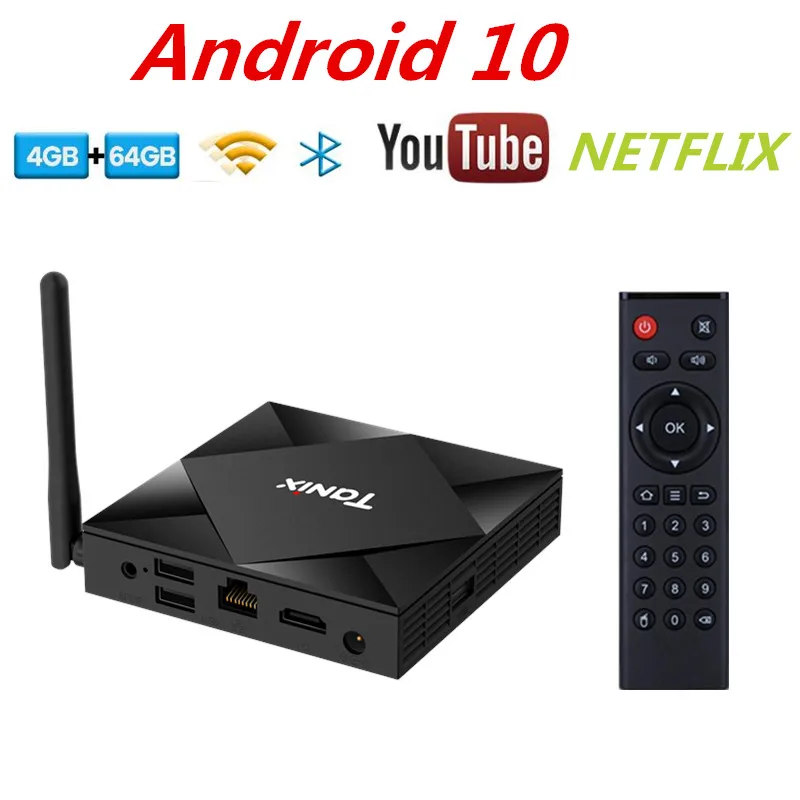 IP TV BOX Android 10 4K медиаплеер 3D видео Youtube Netflix 8/32 ГБ смарт WIFI телеприставка ТВ приемник