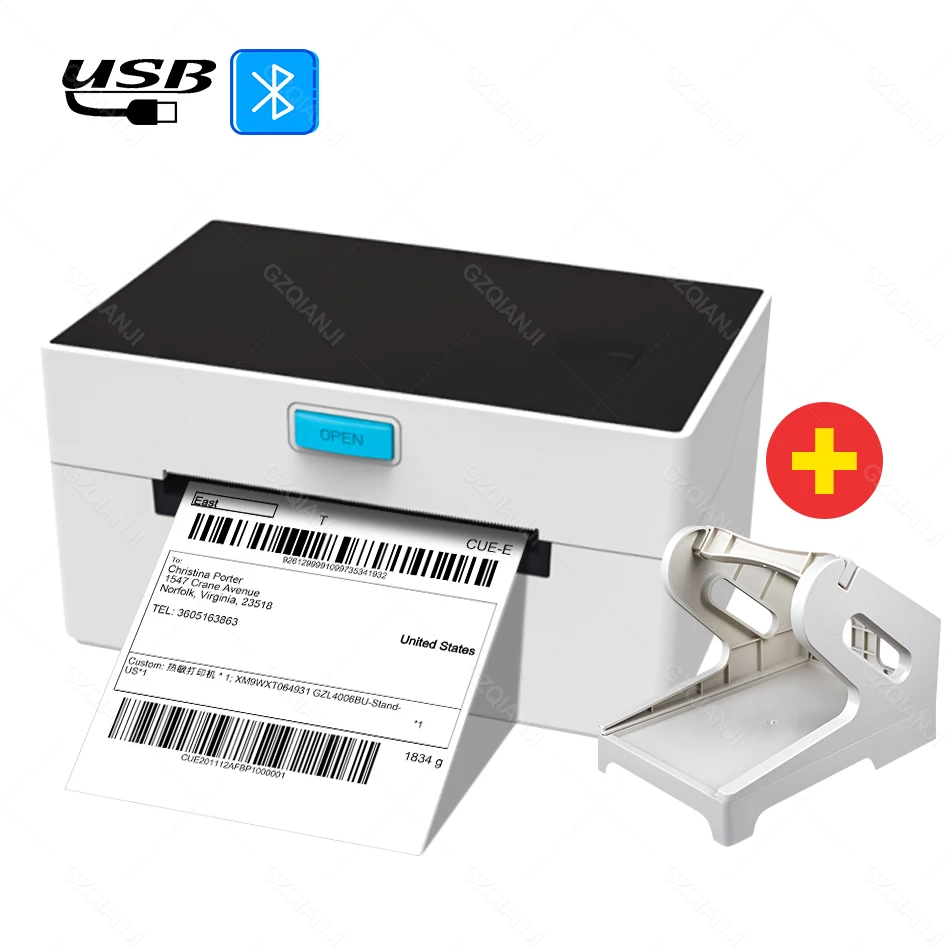 Термопринтер для этикеток 4x6 USB Bluetooth высокоскоростной | Компьютеры и офис