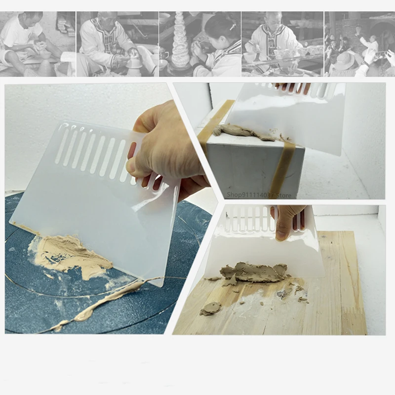1PCS Pottery Plastic Mud Scraper Ceramic Clay Spatula Sculpture Trimming Engraving Texture Tools DIY Polymer Hand-Made - купить по