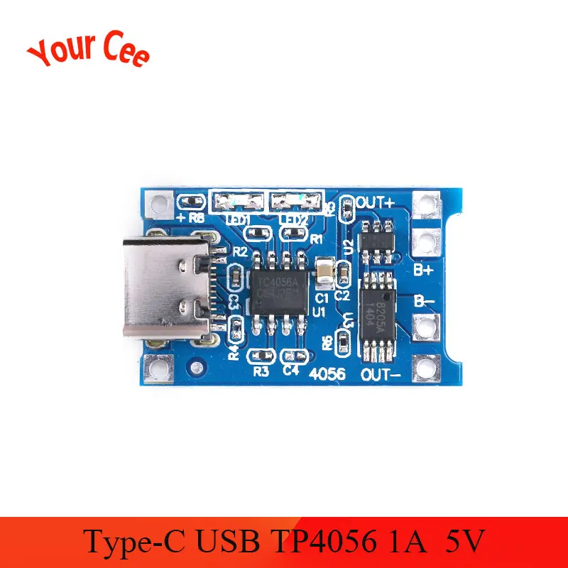 Type C USB TP4056 1A 4 5 В до 18650 литиевая батарея зарядный модуль с зарядным устройством