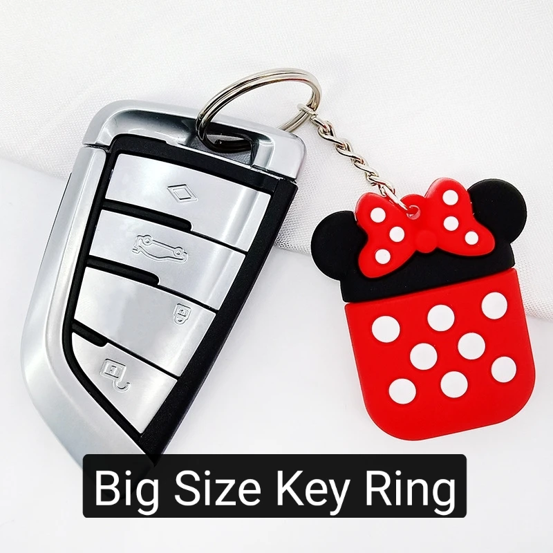 2 шт мультфильм брелок Микки Минни автомобиль женский милый красный цепь авто