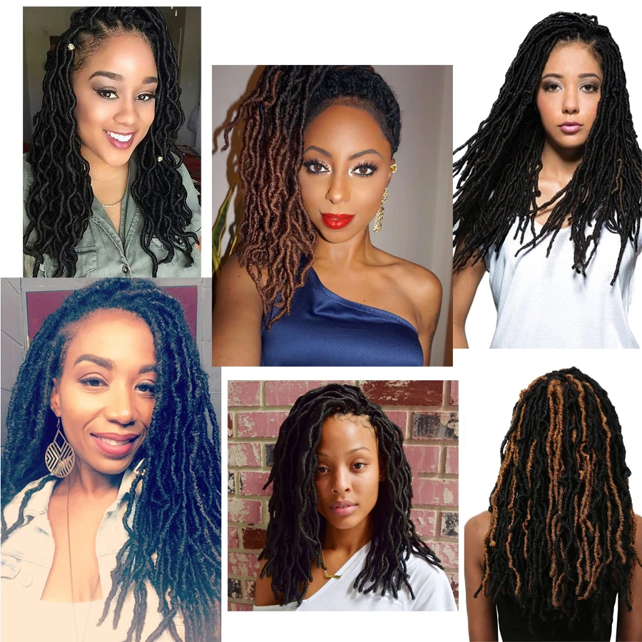 AliLeader Faux Locs Curly на крючках косички 12 18 дюймов мягкий натуральный черный 99J