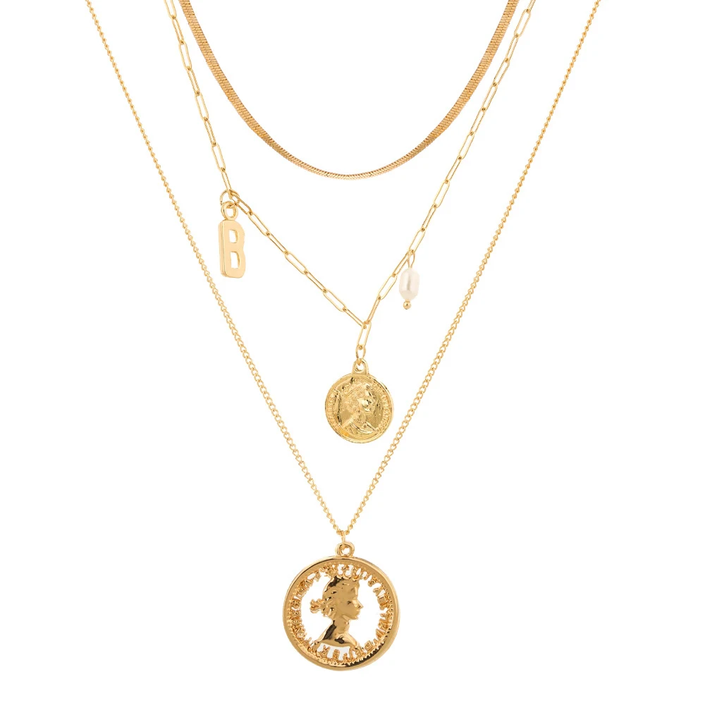 

Multilayer Christian Style Necklace Jesus Cross Jewelry Necklace Simple Personality Clavicle Pendant Exquisite Accessories Gift