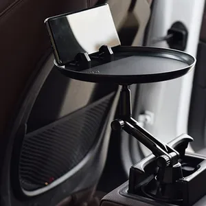 car accessories dinner plate car rack cup plastic black holder mobile phone holder small dining table for car interior parts free global shipping