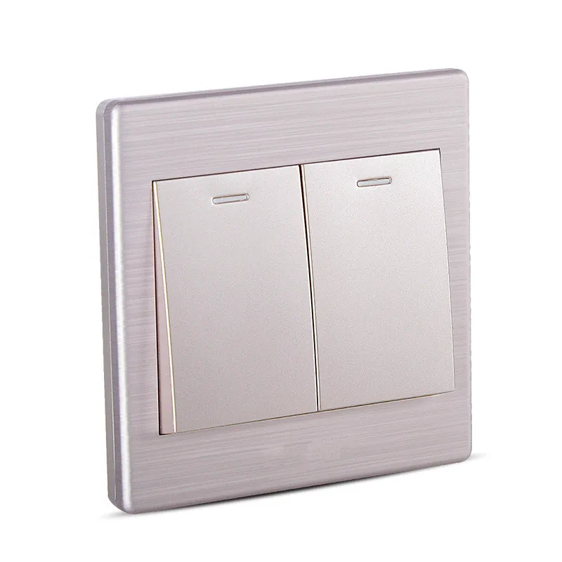 Переключатель Простой моды текстуры панели алюминий матовый фиолетовый два