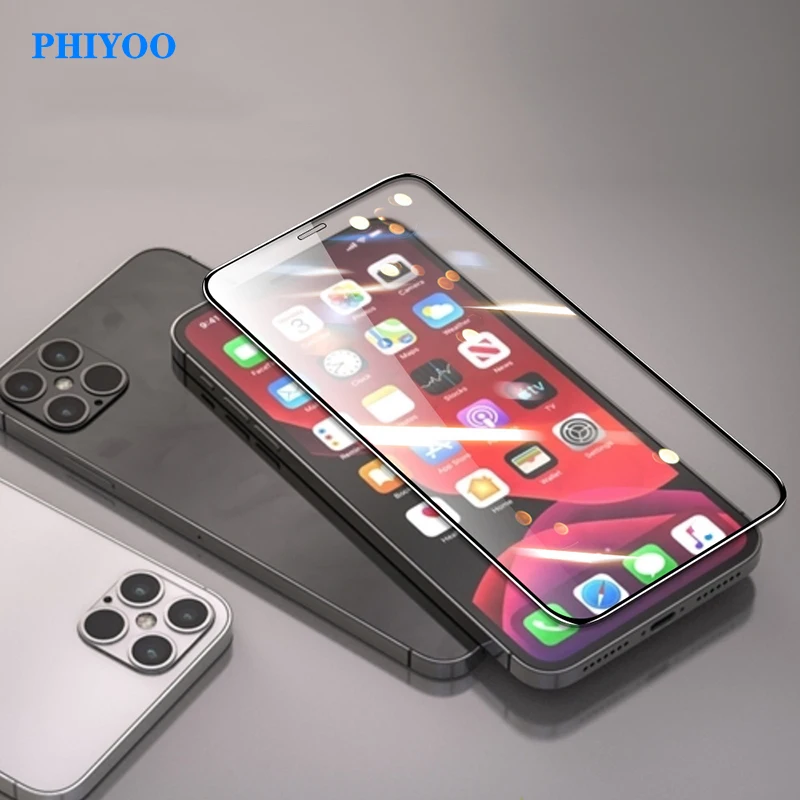 

2Pcs Screen Protector For iPhone 11Pro Max X XR S Xs Tempered Protective Glass Film For Iphone 12Pro Max 12 Mini 11 Pro Verre 9h