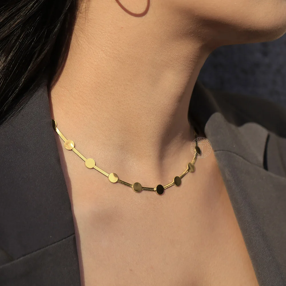 Позолоченные ожерелья-змеи для женщин и девушек Очаровательная цепь-чокер из