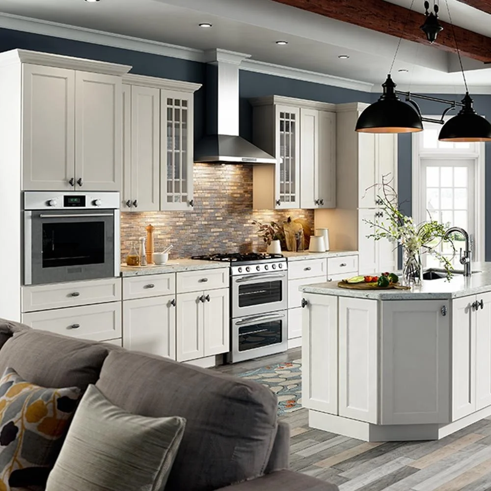 Высококачественный кухонный шкаф из цельного дерева с бесплатным 3D