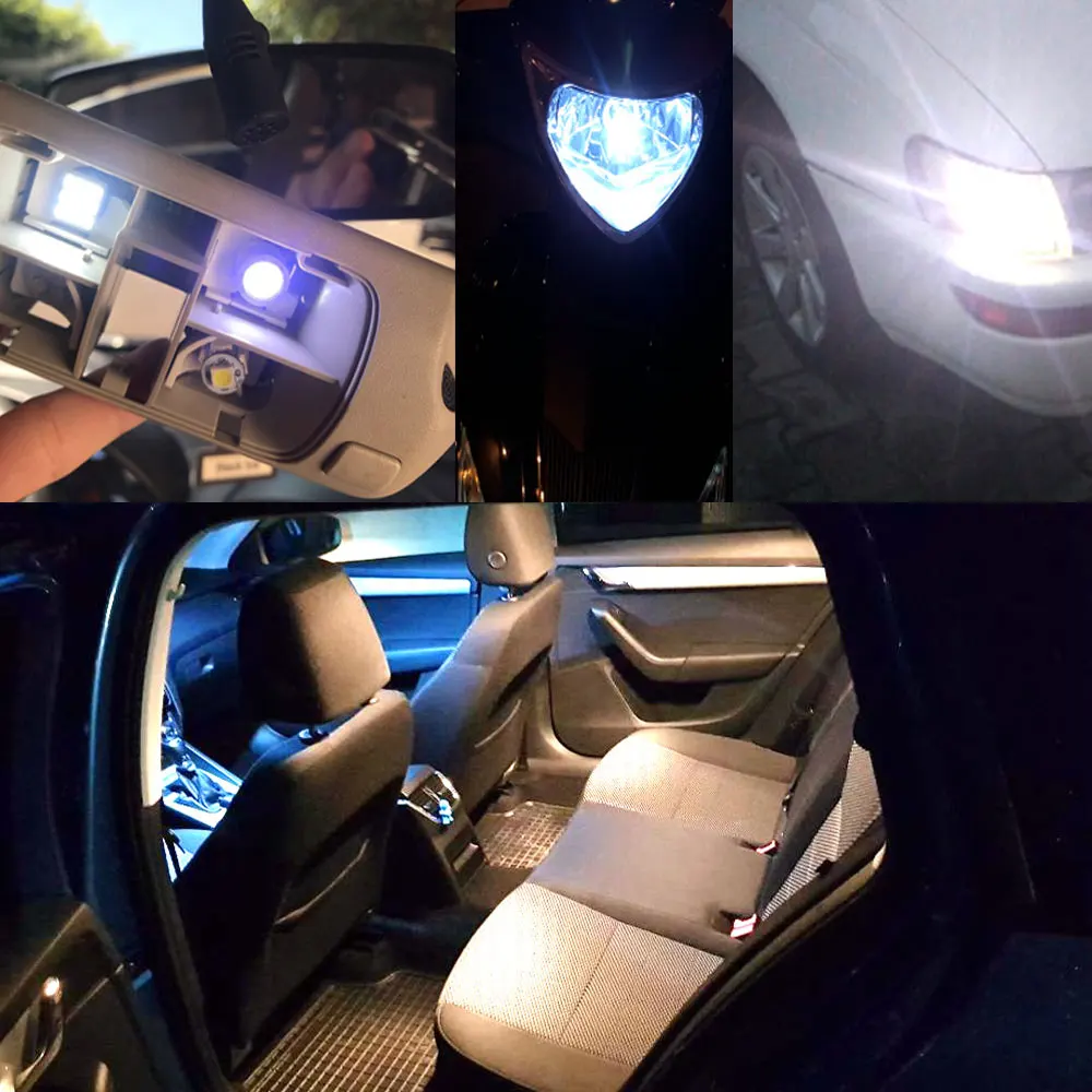 2 шт Автомобильный светодиодный Белый T10 W5W 1206 3020 9Smd автомобиля Авто габаритный