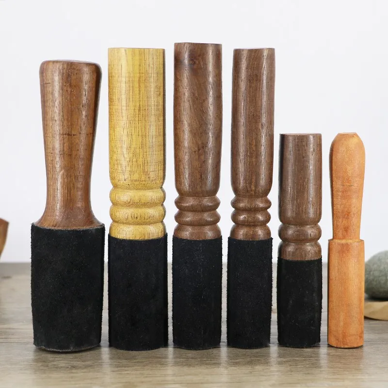 Тибетская Поющая чаша палка молоток нападающий с кожаной головой | Дом и сад