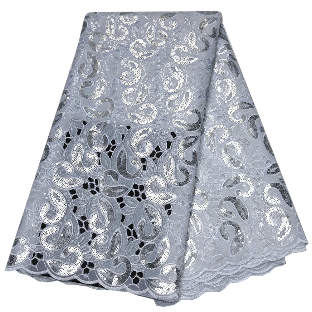 

White Crystal Organza Lace Fabric High Quality Lace African Tulle Lace Fabric With Sequins Red Green Purple Blue Nigerian Laces