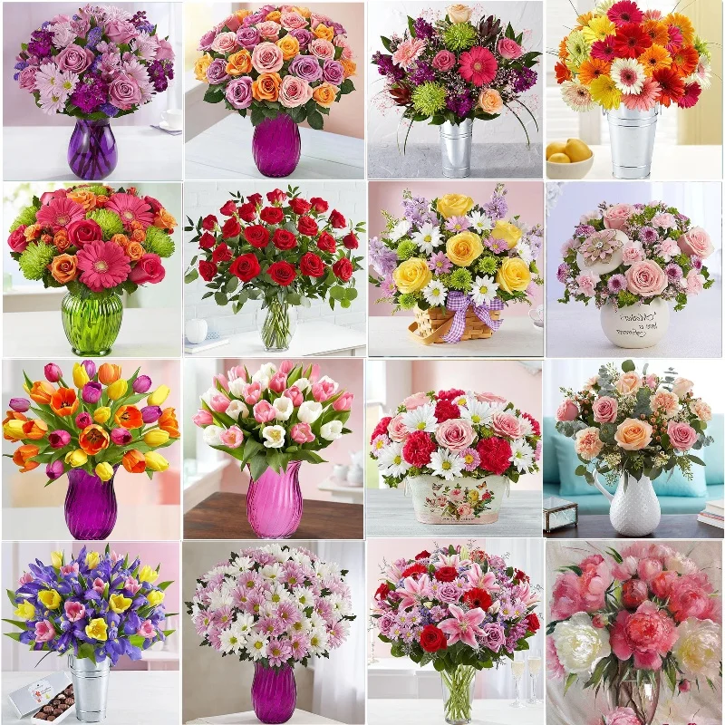 Цветочные картины алмазная живопись цветы Алмазная мозаика Набор для вышивки